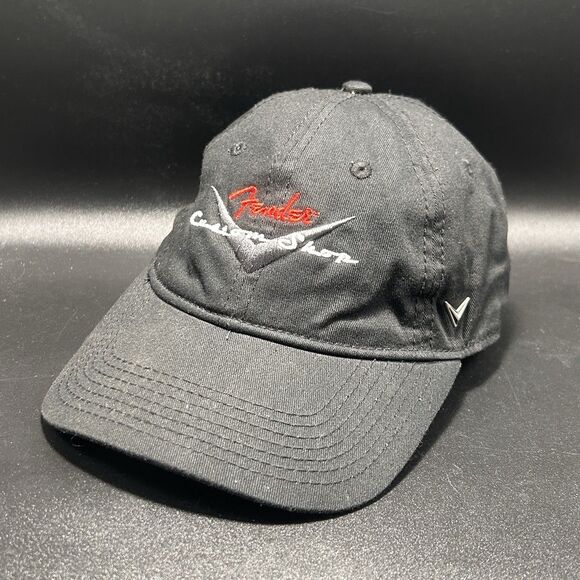 Fender Custom Shop Hat Unisex Black Adjustable OSFA 100% Cotton - Picture 1 of 7
